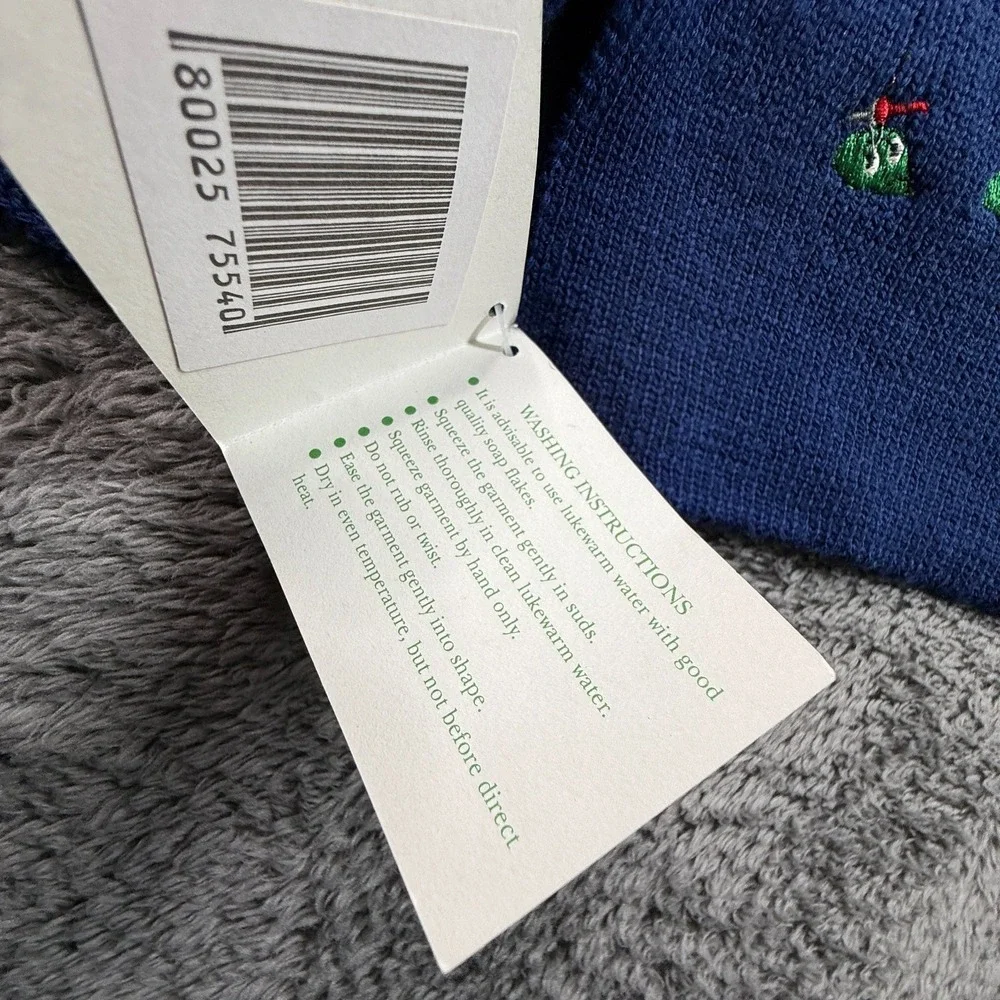Lambswool Scotland Navy Blue Scarf 74